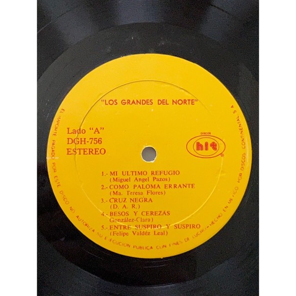 Los Grandes Del Norte LP Juan Salazar Cadetes Linares Montañeses Alamo 756 VG - Picture 4 of 7